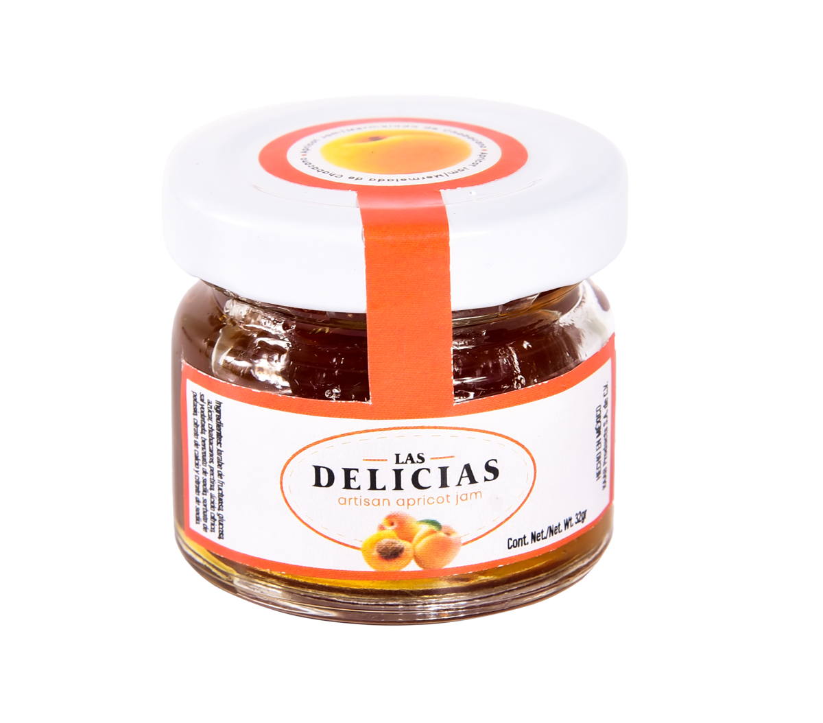 Mermelada chabacano en porción 30ml marca DELICIAS