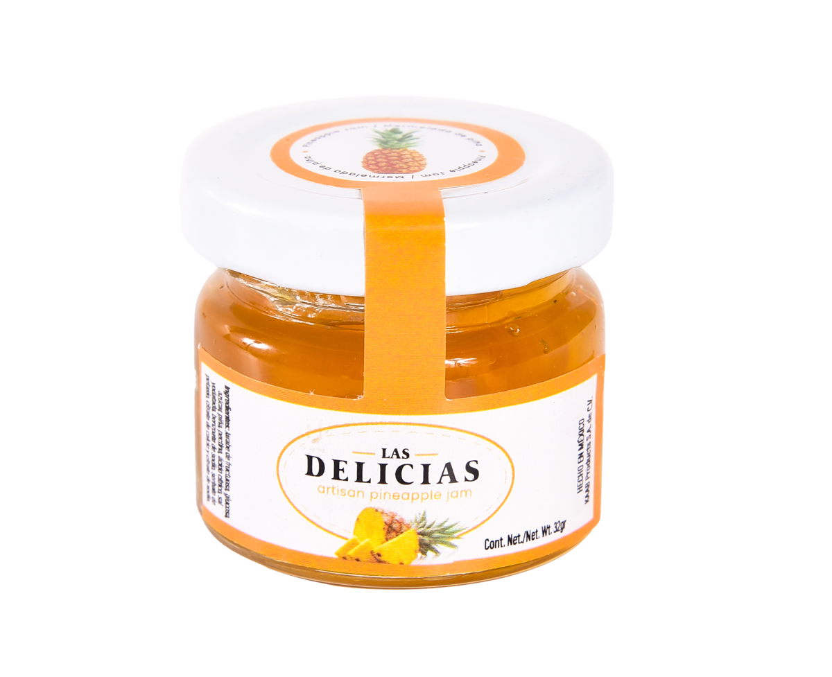 Mermelada piña en porción 30ml marca DELICIAS